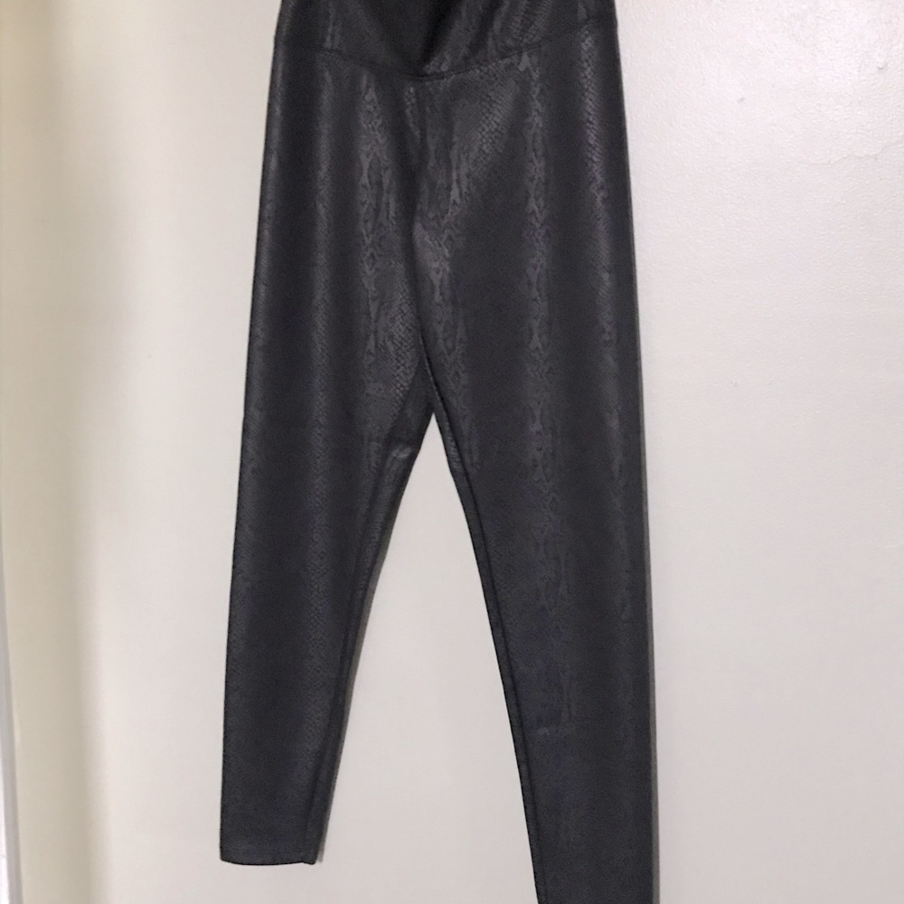 Express High Waist Snakeskin Faux Leather Leggings